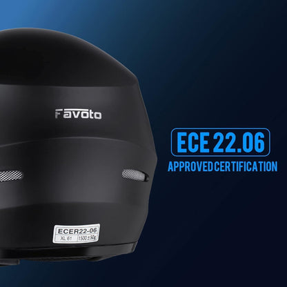 Integralhelm Motorrad Moped ECE 22.06 Schwarz M