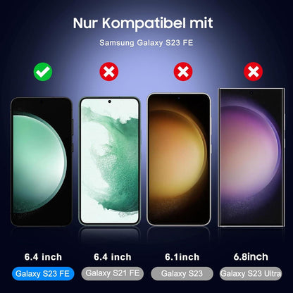 Panzer Schutzfolie Samsung Galaxy S23 FE 3er Set 9H Härte Klar