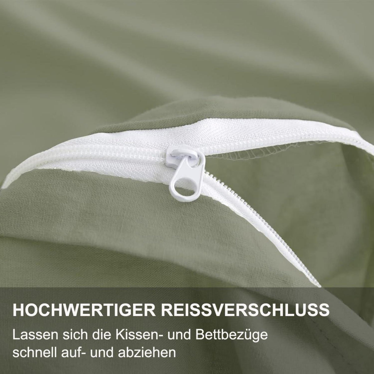 Beqnat Bettwäsche-Set 135x200 Grün 4-teilig Mikrofaser