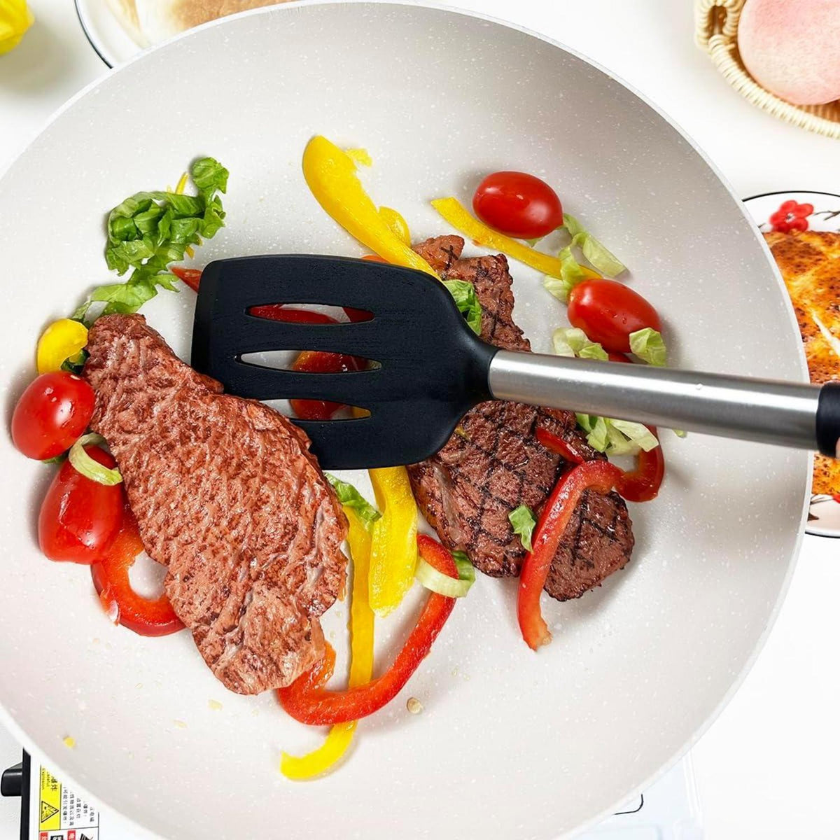 Pfannenwender Silikon Spatel Set hitzebeständig, 3-teilig