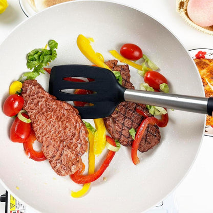 Pfannenwender Silikon Spatel Set hitzebeständig, 3-teilig