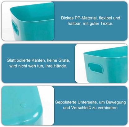 12 Stück Aufbewahrungsboxen Kunststoff 6 Farben 2 Größen
