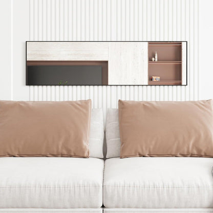 Ganzkörperspiegel 150x40cm – Freistehend, Hängend, Schwarz