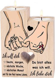 Romantischer Kerzenhalter für Paare - Liebe Geschenk Jahrestag