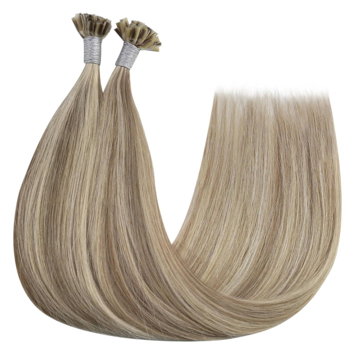 Echthaar Bondings Hellbraun 35cm – Haarverlängerung