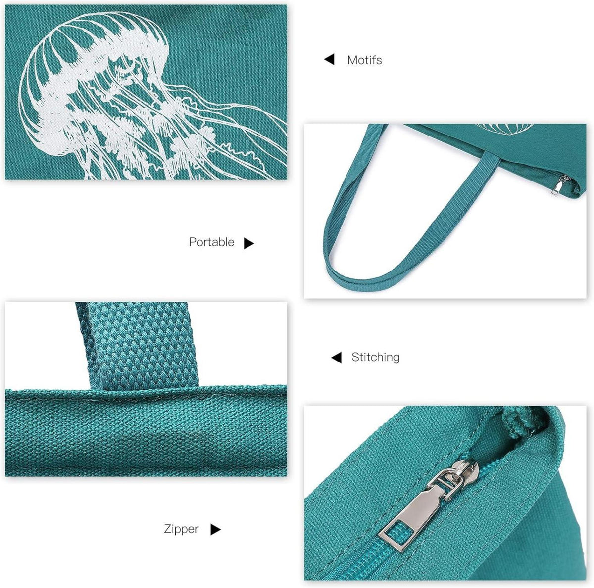 Miss Lulu Damen Canvas Shopper Tote Bag Schultertasche Groß Größe