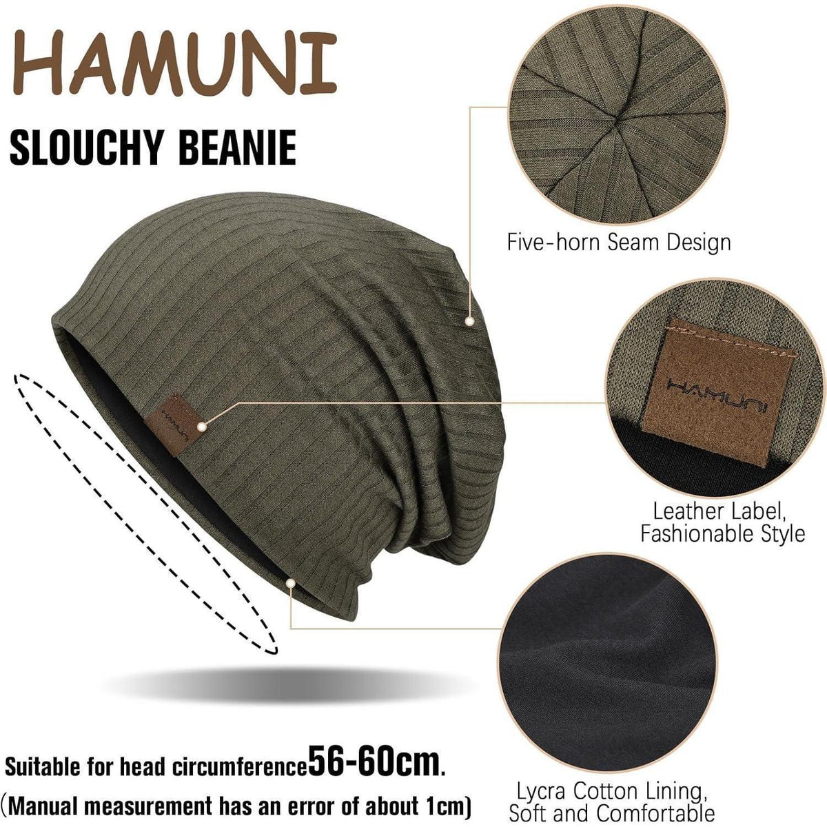 Slouchy Beanie Mütze – Weiche, Atmungsaktive Unisex Kopfbedeckung