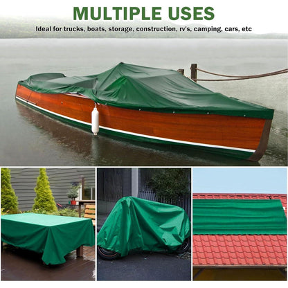 Wasserdichte Abdeckplane 3x4m – 440g/m² PVC Schutzplane Grün