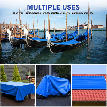 Wasserdichte Abdeckplane 4x6m – 440g/m² PVC Schutzplane Blau