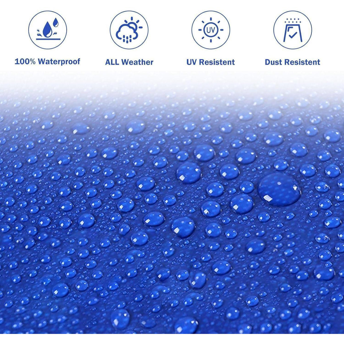 Wasserdichte Abdeckplane 2x3m – 440g/m² PVC Schutzplane Blau
