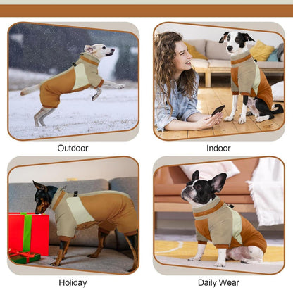 Wasserdichter Hundemantel Winter mit Geschirr für kleine Hunde Braun S