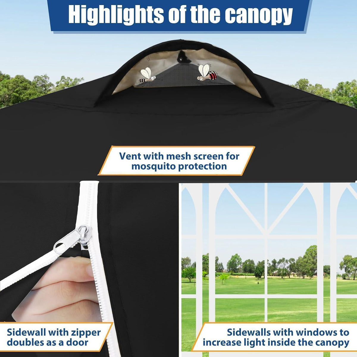 Faltpavillon 3x3 wasserdicht – Stabil & Winterfest mit Seitenteilen