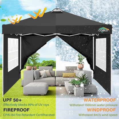 Faltpavillon 3x3 wasserdicht – Stabil & Winterfest mit Seitenteilen