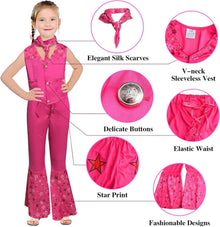 Mädchen Cowgirl Kostüm Rosa Filmheldin Western Outfit 11-14