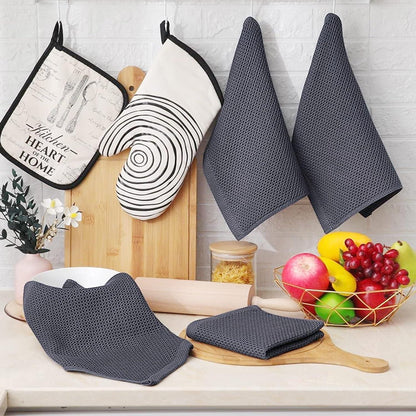 Geschirrtücher 6er Set 100% Baumwolle 32 x 72 cm Weiche Küchentücher