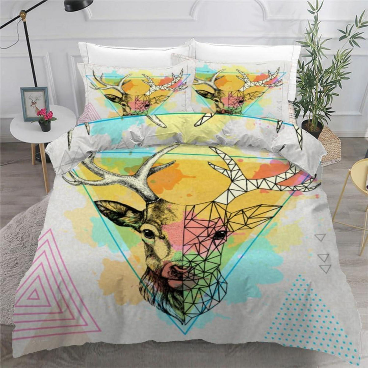 Elch Bettwäsche Set 135x200 cm - 4-teilig Mikrofaser