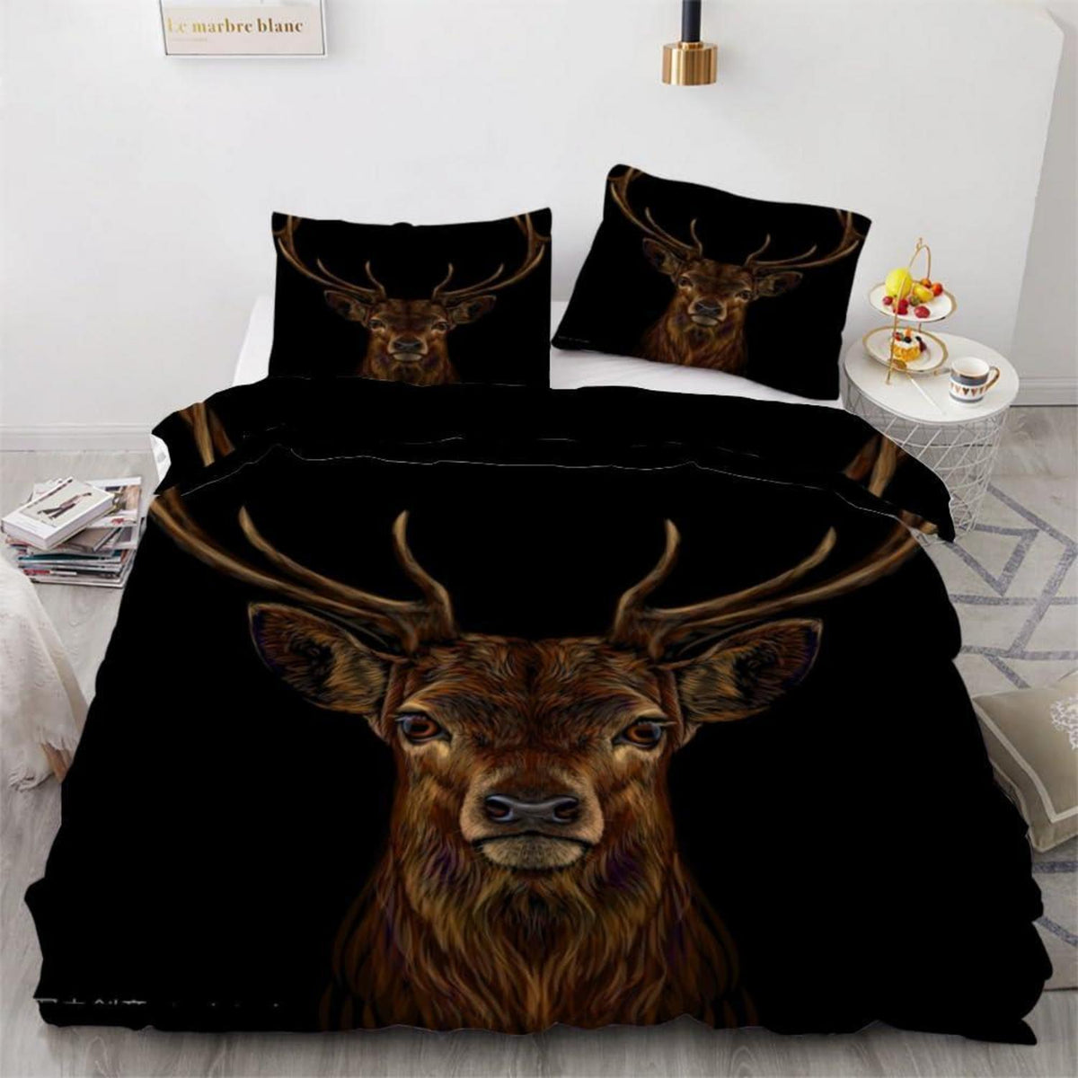 Elch Bettwäsche Set 220x240 cm - 3-teilig Mikrofaser