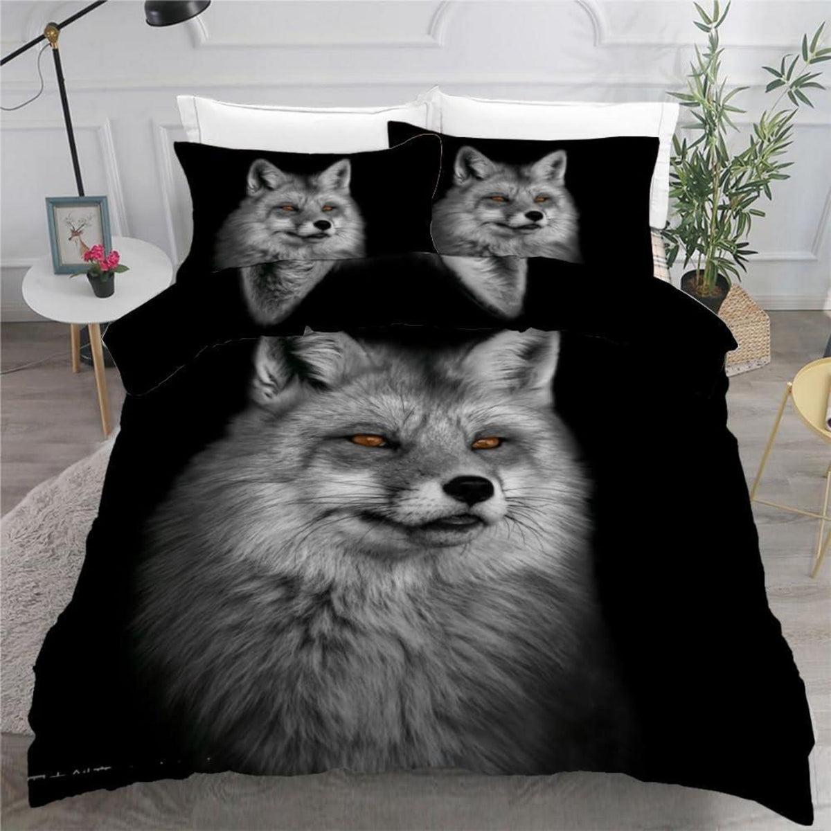 Fuchs Bettwäsche Set 220x240 cm - 3-teilig Mikrofaser