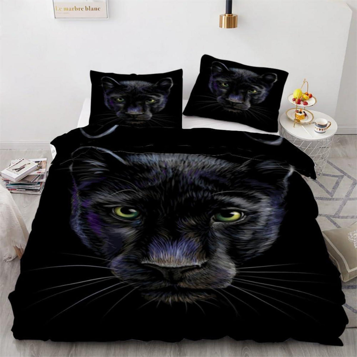 Leopard Kinderbettwäsche 135x200 cm 4tlg. Mikrofaser 3D Motiv