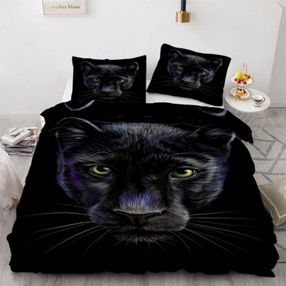 Leopard Kinderbettwäsche 135x200 cm 4tlg. Mikrofaser 3D Motiv