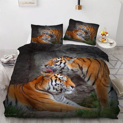 Tiger Kinderbettwäsche 135x200 cm 4-teilig Mikrofaser