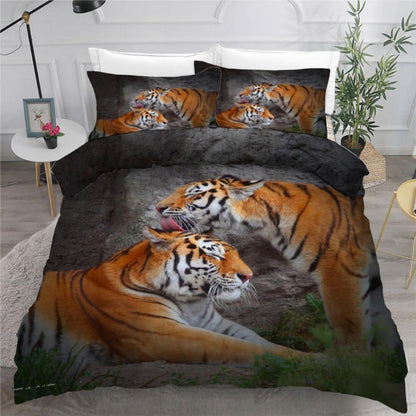 Tiger Kinderbettwäsche 135x200 cm 4-teilig Mikrofaser