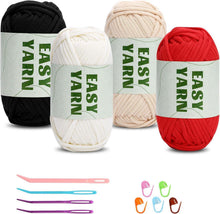 Häkelgarn für Anfänger 4x50g Baumwollgarn Strickgarn Häkeln Stricken