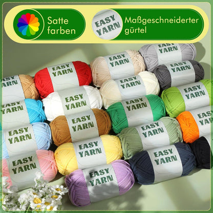 Häkelgarn für Anfänger 200g Baumwollgarn Sperriges Strickgarn Weiß Rot Beige Schwarz
