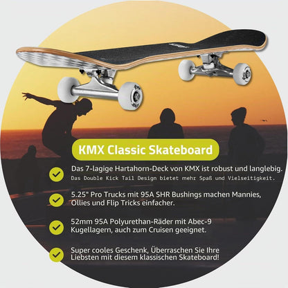 Komplett Skateboard Anfänger Set mit Tool – 31" Classic