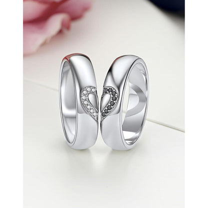 Partnerring Moissanit 925 Sterling Silber Valentinstag