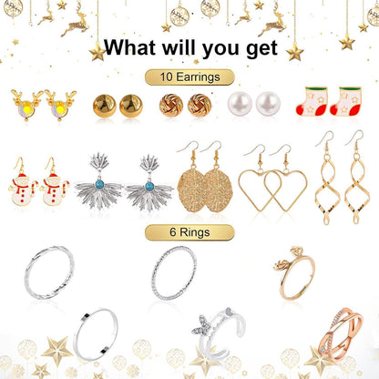 Adventskalender 2024 Frauen Schmuck Weihnachtskalender Damen