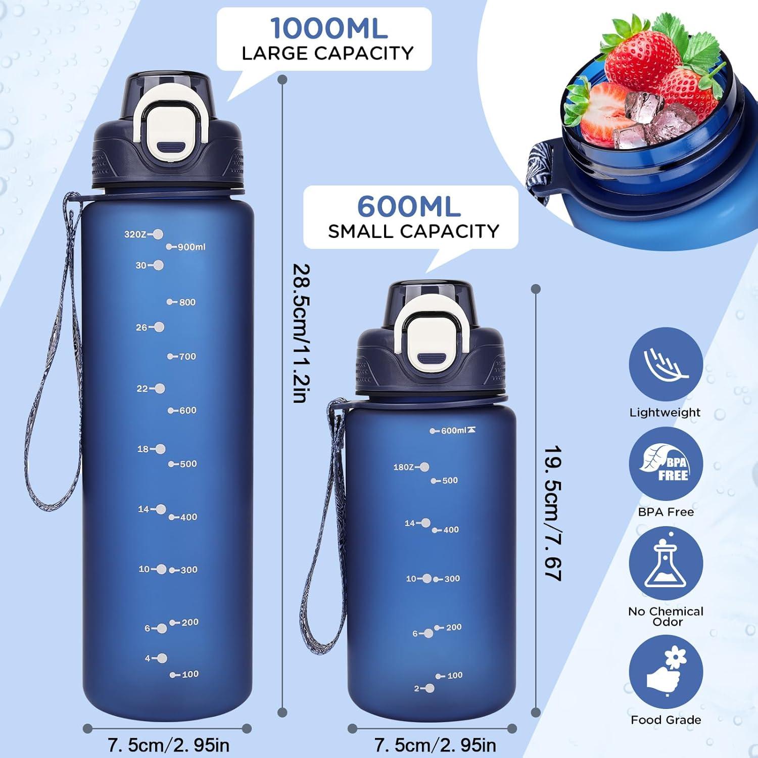 Sport Trinkflasche 600ml BPA Frei geeignet für Unterwegs & SportFitnessrefschul