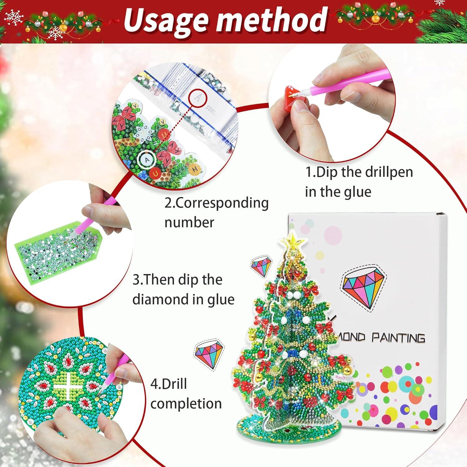 Weihnachtsbaum Diamond Painting 5D Doppelseitig für Weihnachts Deko