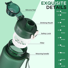 AOHAN Trinkflasche 1l BPA Frei Sport Wasserflasche Grün