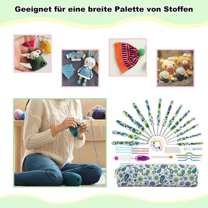Häkelnadel Set 14 Größen – Ergonomisch & Tragbar