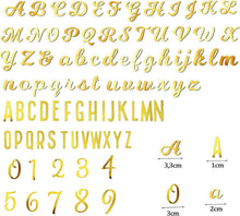 Goldene Acryl Buchstaben Tortendeko, 88 Stück für Torte