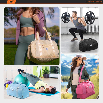 Sporttasche 40L Reisetasche Herren Damen mit Schuhfach und Nassfach