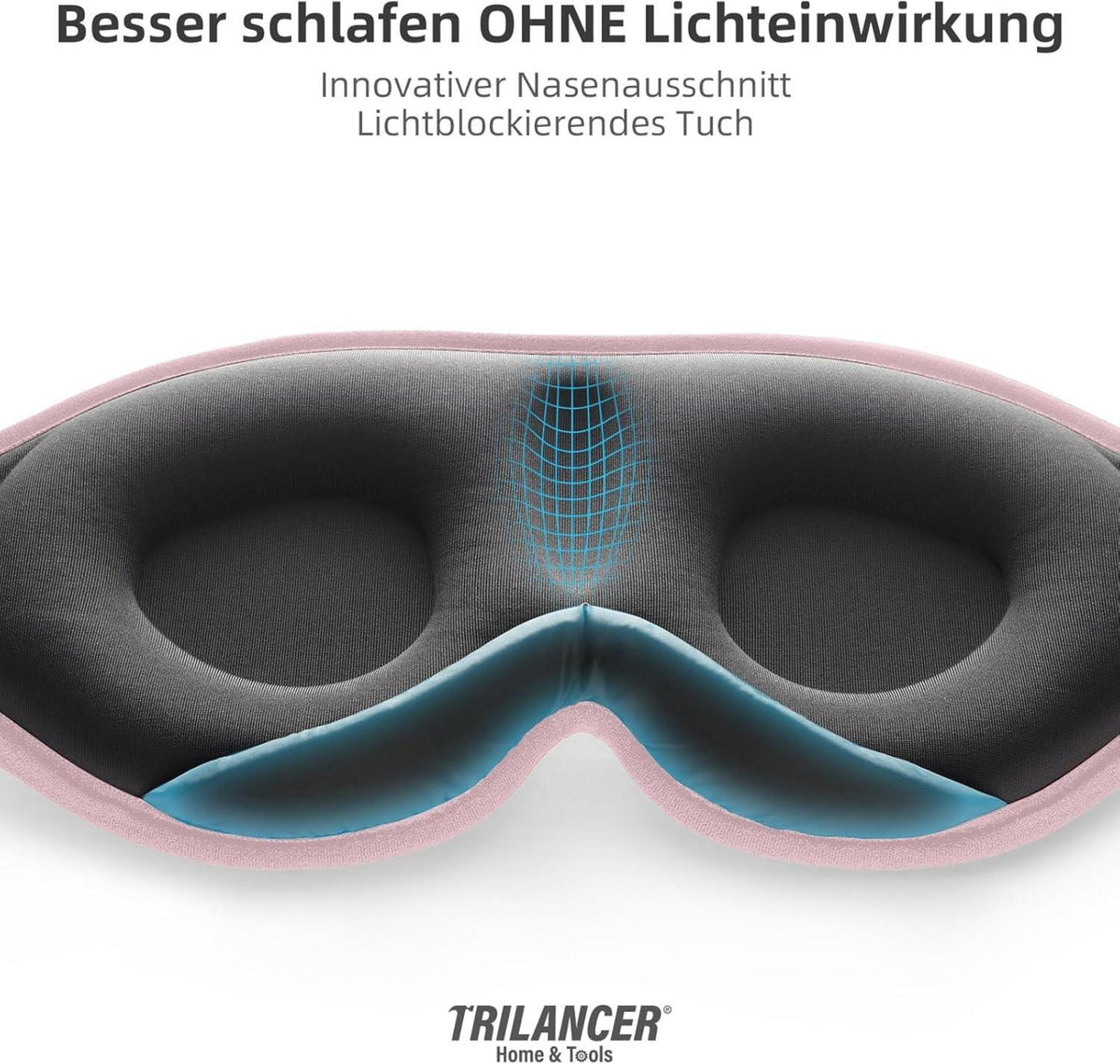 Innovative Schlafmaske 100% Licht blockierend Augenmaske Ohrstöpsel