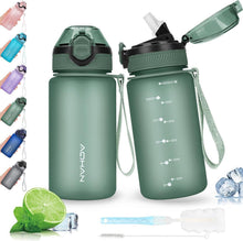 Trinkflasche mit Klappdeckel 600ML auslaufsicher BPA frei Strohhalm