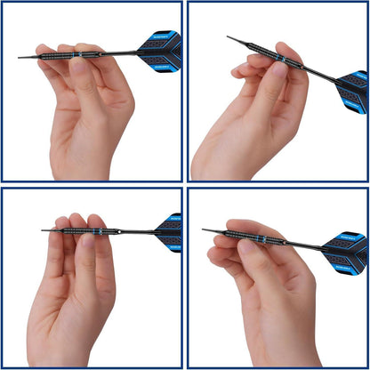 WIN.MAX 90% Tungsten Dartpfeile Stahl Darts 16-28g Schwarz