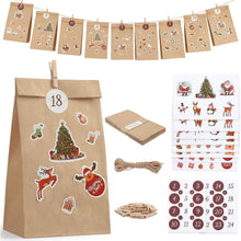 2024 DIY Adventskalender zum Befüllen mit Aufkleber und