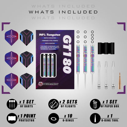 WIN.MAX 90% Tungsten Dartpfeile 16-28g Metallspitze Stahl