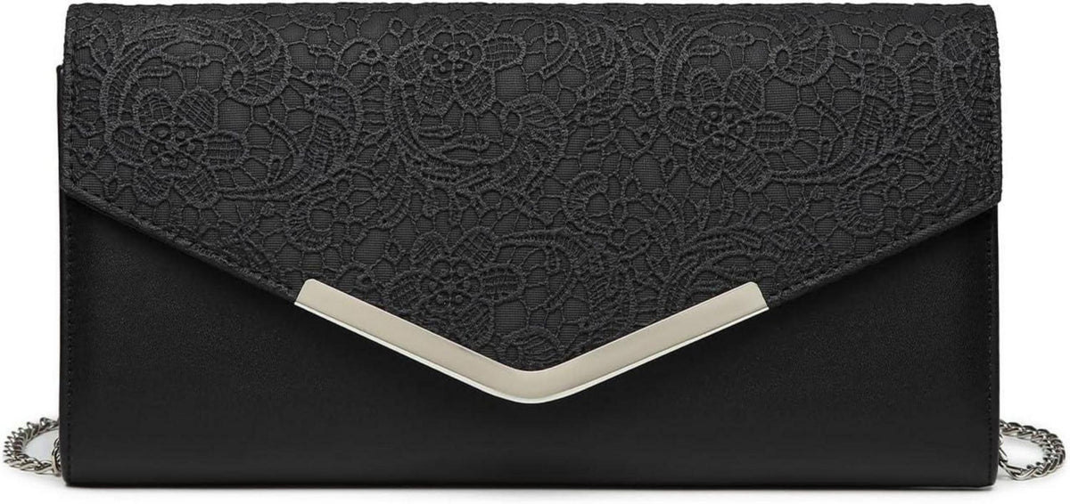 Elegante Miss Lulu Clutch Damen Abendtasche V-Förmige Hardware