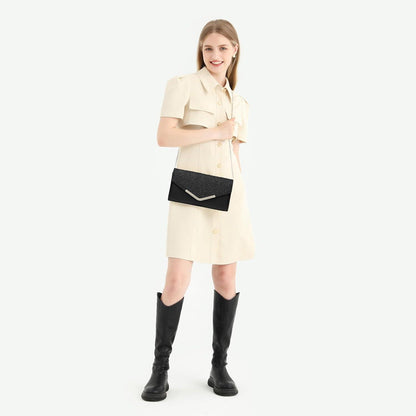 Miss Lulu Damen Clutch Abendtasche Kettentasche Hochzeit