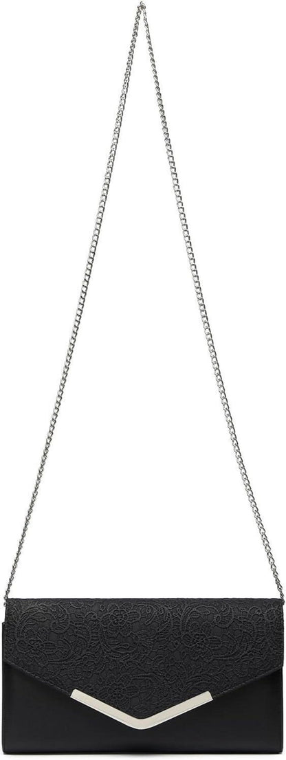 Miss Lulu Damen Clutch Abendtasche Kettentasche Hochzeit Umhängetasche