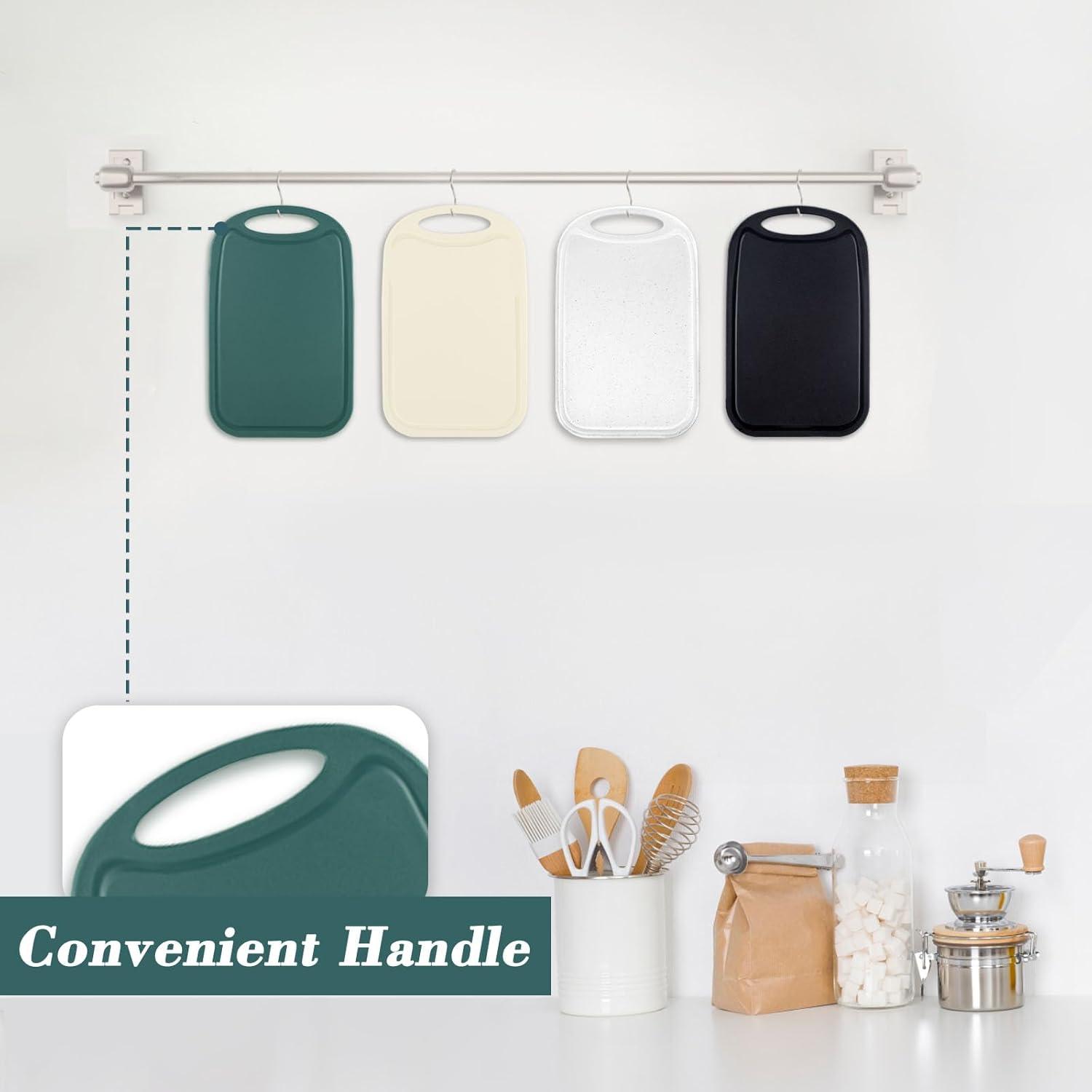 Hunnycook Antibakterielles Frühstücksbrettchen 6er Set rutschfest BPA-frei 22x15cm
