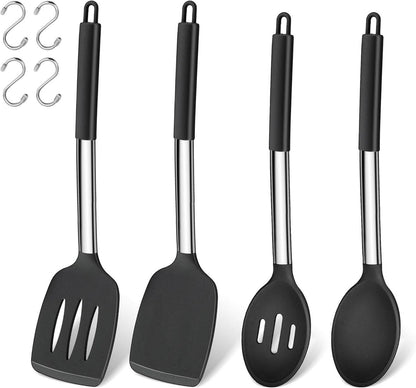 Silikon Küchenutensilien Set 4-teilig hitzebeständig Schwarz