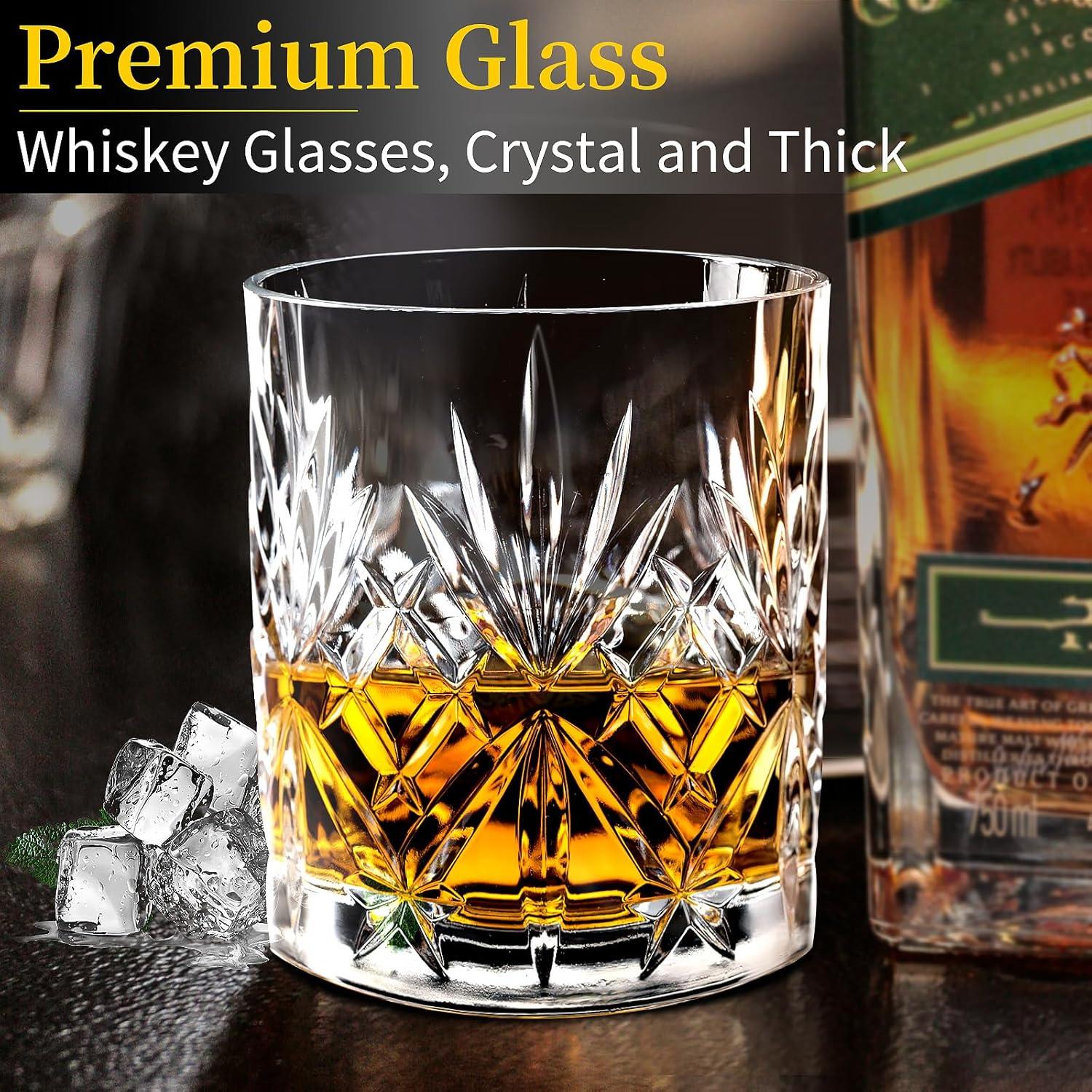 Vintage Whiskygläser 2er-Set 300ml Trinkgläser Kristallglas