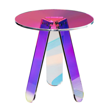 Acryl Beistelltisch φ45 x 48 cm – Bunter Couchtisch für Wohnzimmer