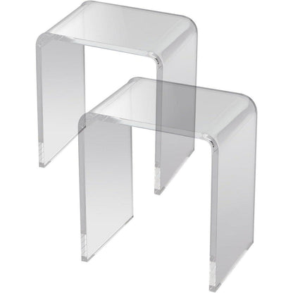 Transparenter Beistelltisch aus Acryl – 2er Set
